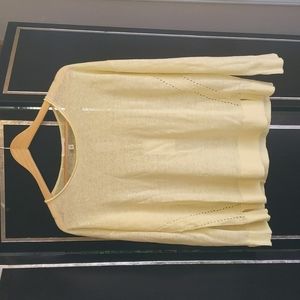 Talbots Haven Well Within Roll Neck Linen Top/Sweater